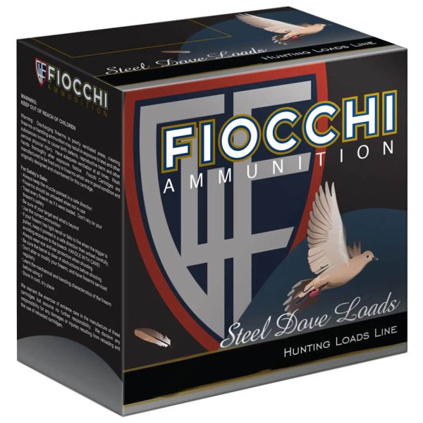 Fiocchi Dove and Quail Steel Ammunition 12 Gauge 2 3/4" #7 Brass Shot 500 rounds