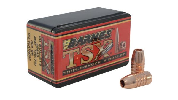 Barnes Bullets 30630 TSX 45/70 Govt .458 300 GR TSX Flat Base Flat Nose 20 Box Bullet Type: Hollow Point (HP), TSX Flat Base Flat Nose