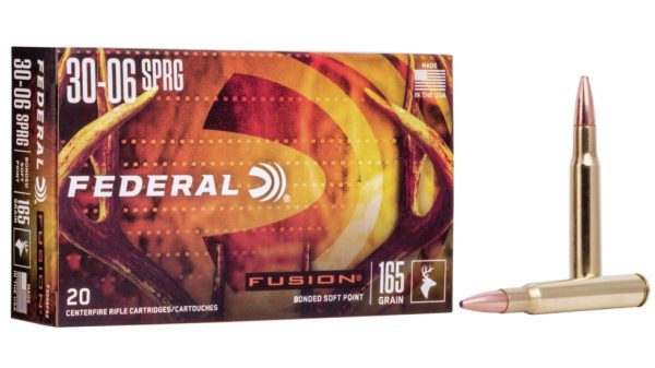 Federal Premium FUSION .30-06 Springfield 165 grain Fusion Soft Point Centerfire Rifle Ammunition F3006FS2 Caliber: .30-06 Springfield, Number of Rounds: 500