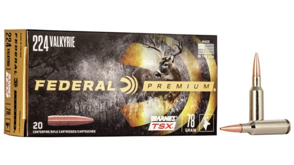 Federal Premium BARNES TSX .224 Valkyrie 78 grain Barnes Triple-Shock X Centerfire Rifle Ammunition P224VLKBTSX1 Caliber: .224 Valkyrie, Number of Rounds: 500