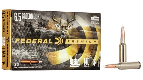Federal Premium VITAL-SHOK 6.5 Creedmoor 140 grain Nosler AccuBond Centerfire Rifle Ammunition 500