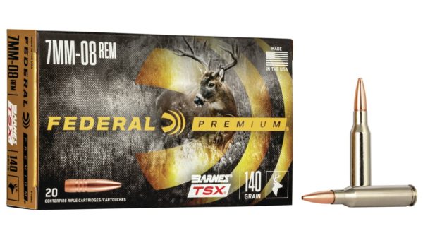 Federal Premium BARNES TSX 7mm-08 Remington 140 grain Barnes Triple-Shock X Centerfire Rifle Ammunition P708C Caliber: 7mm-08 Remington, Number of Rounds: 500