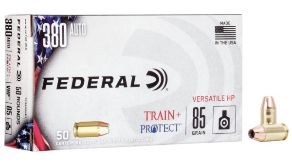 Federal Premium Centerfire Handgun Ammunition .380 ACP 85 grain Versatile Hollow Point Centerfire Pistol Ammunition TP380VHP1 Caliber: .380 ACP, Number of Rounds: 500