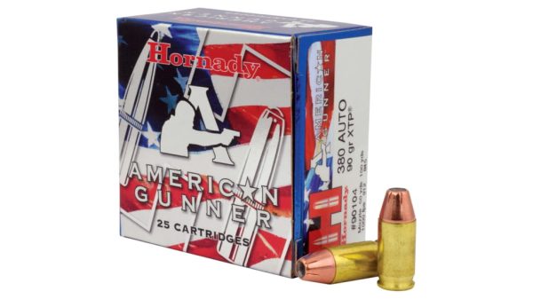 Hornady American Gunner .380 ACP 90 Grain eXtreme Terminal Performance Centerfire Pistol Ammunition