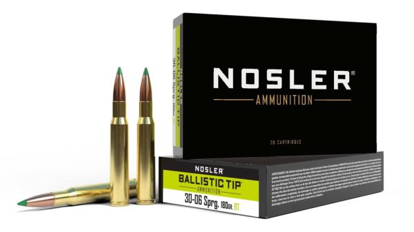 Nosler .30-06 Springfield 180 Grain Ballistic Tip Brass Cased Centerfire Rifle Ammunition 40072 Caliber: .30-06 Springfield, Number of Rounds: 500