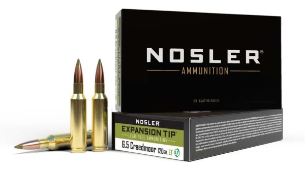 Nosler 6.5mm Creedmoor 120 Grain E-Tip Brass Cased Centerfire Rifle Ammunition