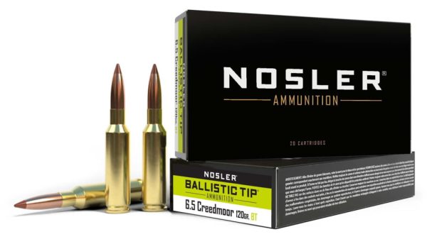Nosler 6.5mm Creedmoor 120gr Ballistic Tip Brass Cased Centerfire Rifle Ammunition 500 ROUNDS