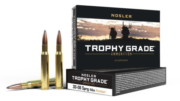 Nosler Custom .30-06 Springfield 150 Grain Nosler Partition Brass Cased Centerfire Rifle Ammunition 60055 Caliber: .30-06 Springfield, Number of Rounds: 20