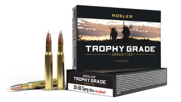 Nosler Trophy Grade .30-06 Springfield 165 Grain AccuBond Brass Cased Centerfire Rifle Ammunition 60057 Caliber: .30-06 Springfield, Number of Rounds: 500