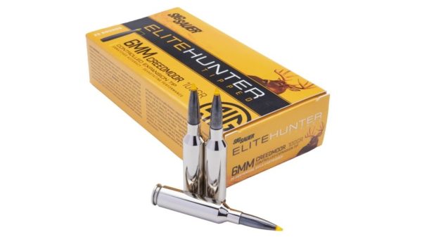 Sig Sauer SIG Hunting Rifle Ammunition 6mm Creedmoor 100 grain Controlled Expansion Tip Brass Cased Centerfire Rifle Ammunition 500 ROUNDS