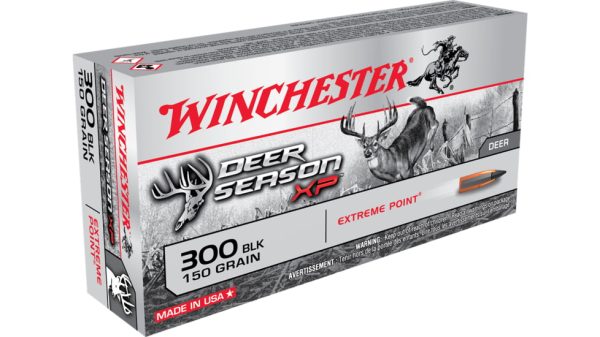 Winchester DEER SEASON XP .300 AAC Blackout 150 grain Extreme Point Polymer Tip Centerfire Rifle Ammunition 500 RDS