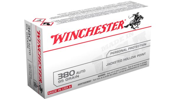 Winchester SUPER-X HANDGUN .380 ACP 95 grain Jacketed Hollow Point Centerfire Pistol Ammunition USA380JHP Caliber: .380 ACP, Number of Rounds: 500