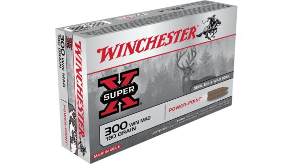 Winchester SUPER-X RIFLE .300 Winchester Magnum 180 grain Power-Point Centerfire Rifle Ammunition 500 ROUNDS