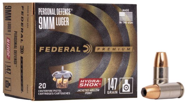 Federal Premium Hydra Shock 9mm 147 Grain 500 Rounds