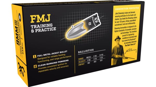 Browning Full Metal Jacket 9mm Luger 115 grain - Image 3