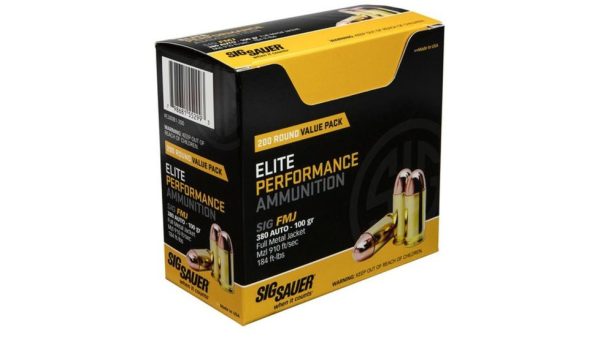 Sig Sauer Value Packs .380 ACP FMJ 100Grain